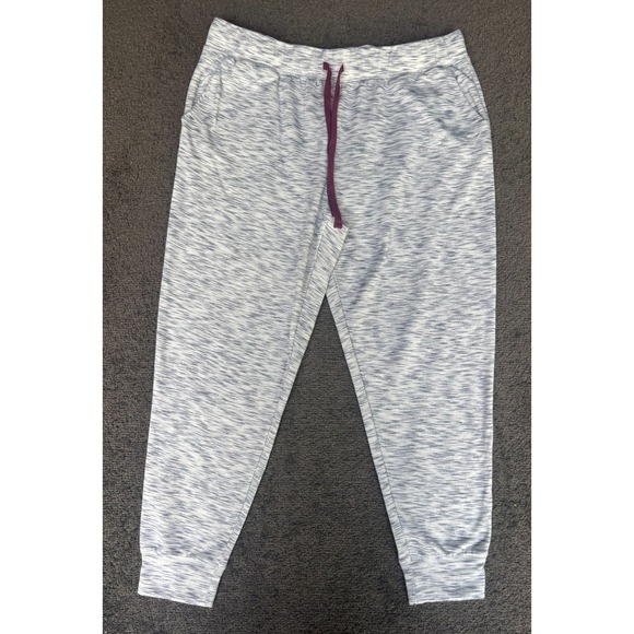 Everlast Pants - Everlast Jogger Pants Women Large Heather Gray Polyester Stretch Drawstring Wais